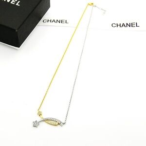 Shooting Star Two-tone Cross Necklace